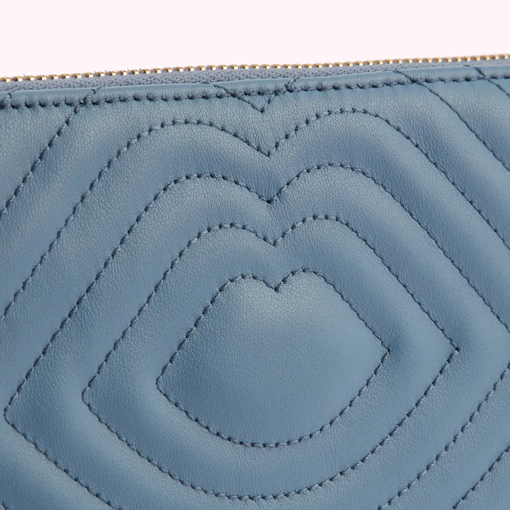 AIRFORCE BLUE LIP RIPPLE LEATHER TANSY WALLET