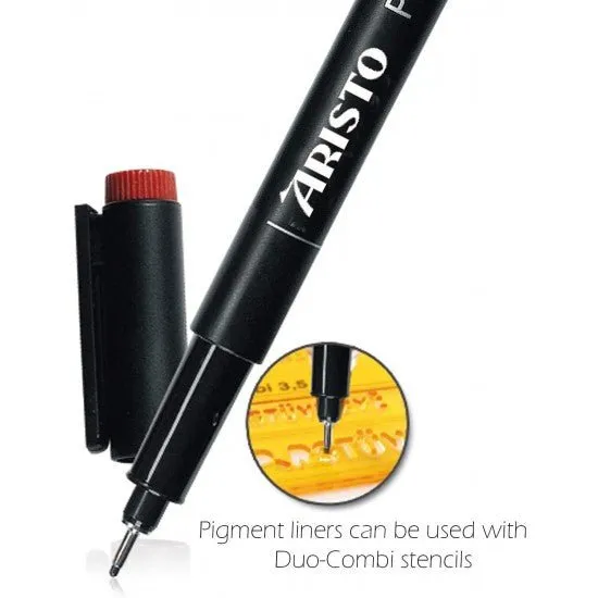 Aristo 0.3mm Pigment Liner- Set of 6 Pens