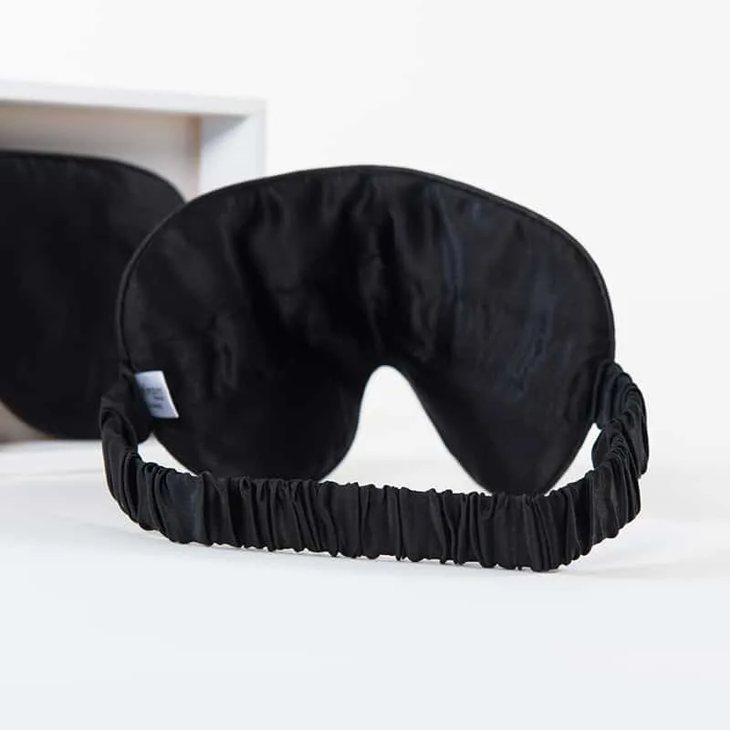 Black Pure Silk Sleep Mask