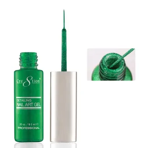 Cre8tion Striping Brush Gel - #29 Green Glitter