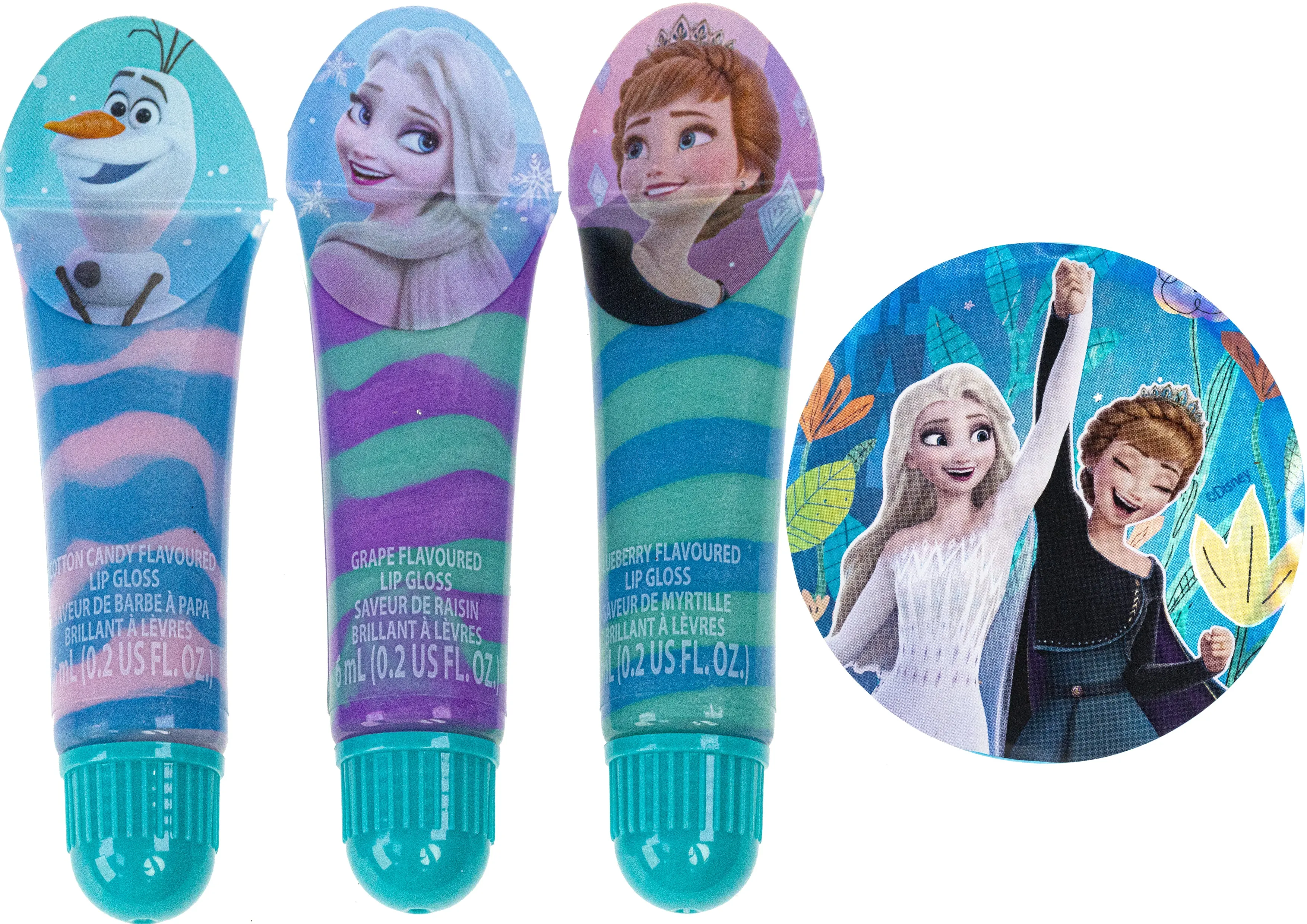 Disney Frozen - Townley Girl 3 Pk Swrl Lip Gls Mir