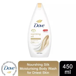 Dove Nourishing Silk Moisturising Body Wash For Dry Skin 450ml