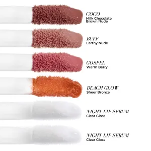 Fitglow Beauty 6 Shade Mini Lip Serum Collection