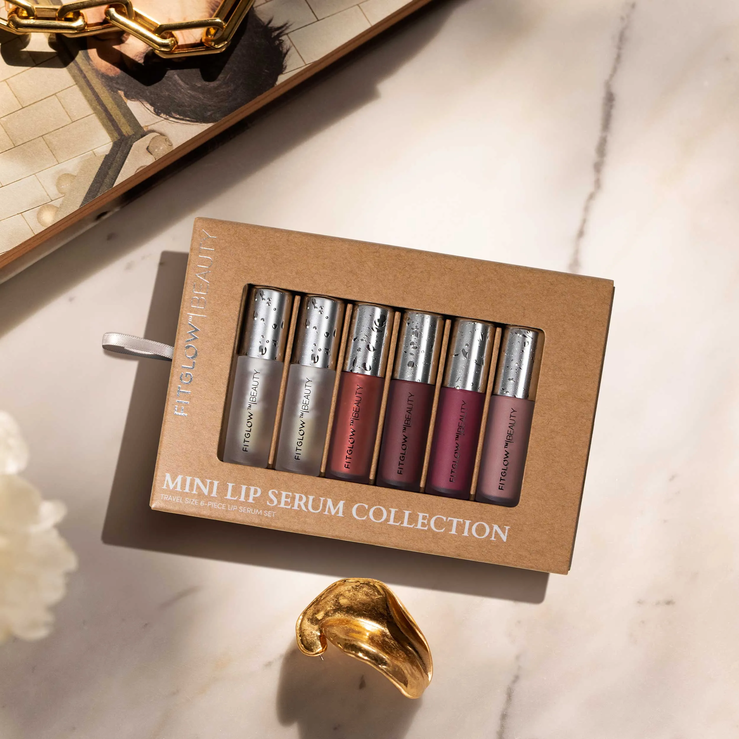 Fitglow Beauty 6 Shade Mini Lip Serum Collection