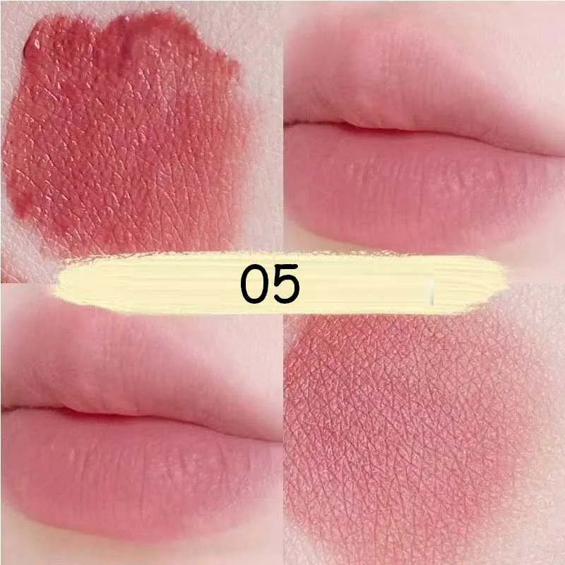 Flytonn 6 Colors Nude Liquid Lipsticks Waterproof Velvet Matte Lip Gloss Long Lasting Non-stick Cup Lip Tint Makeup Pigment Cosmetics