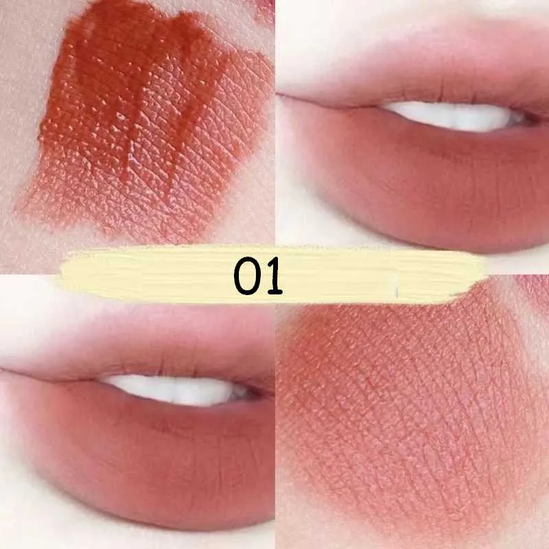 Flytonn 6 Colors Nude Liquid Lipsticks Waterproof Velvet Matte Lip Gloss Long Lasting Non-stick Cup Lip Tint Makeup Pigment Cosmetics