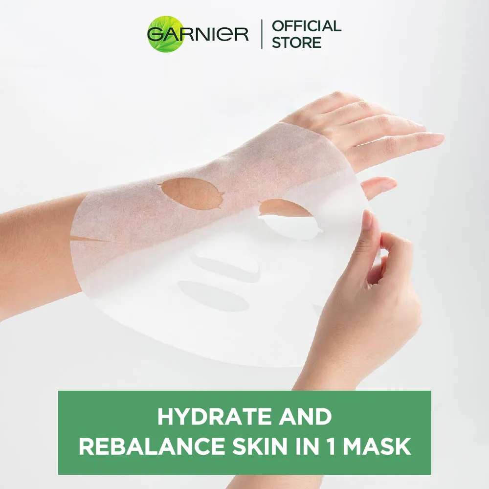 Garnier Skin Active Hydra Bomb Tissue Mask - Green tea   Hyaluronic Acid