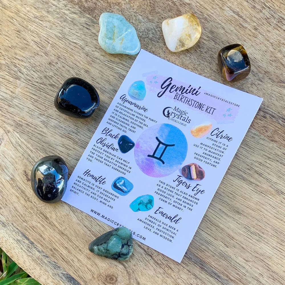 Gemini Birthstones Crystal Set