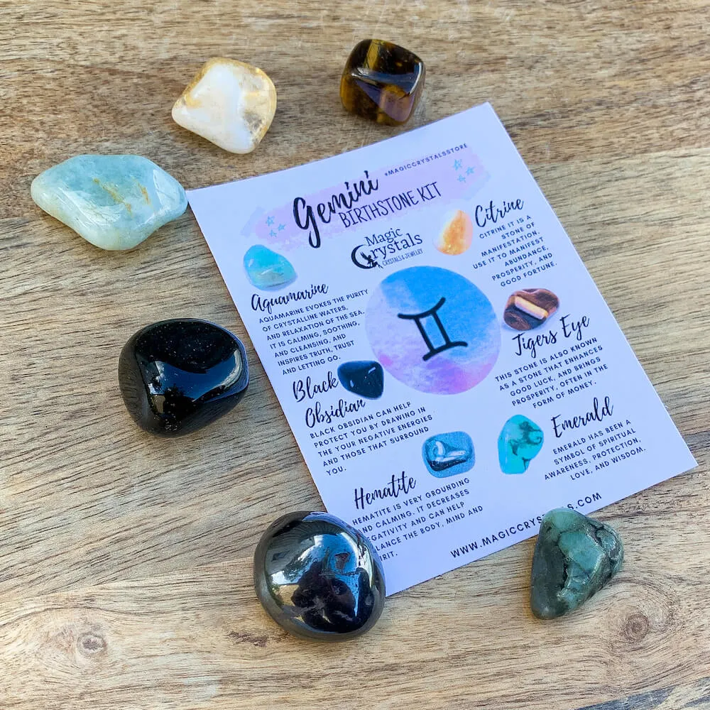 Gemini Birthstones Crystal Set