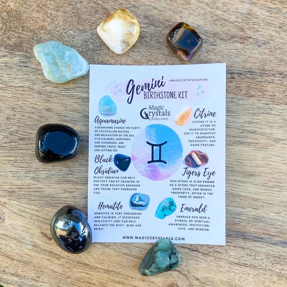 Gemini Birthstones Crystal Set