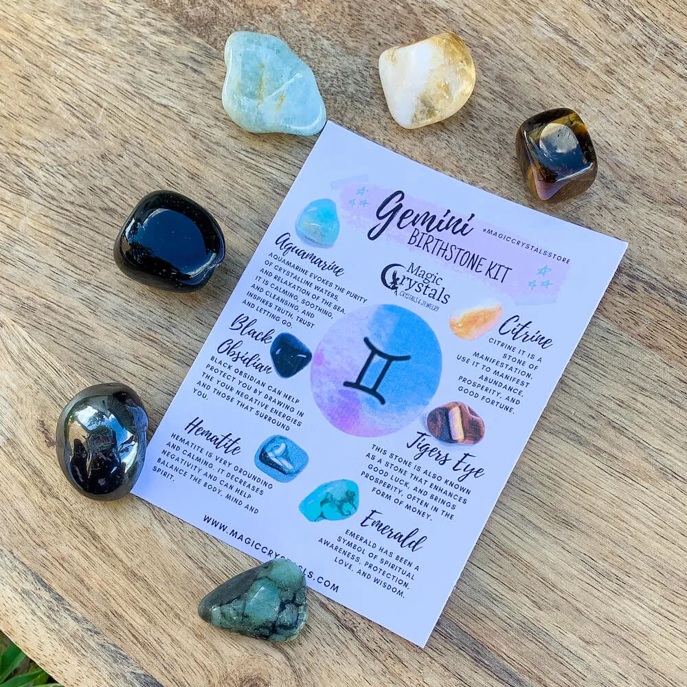 Gemini Birthstones Crystal Set