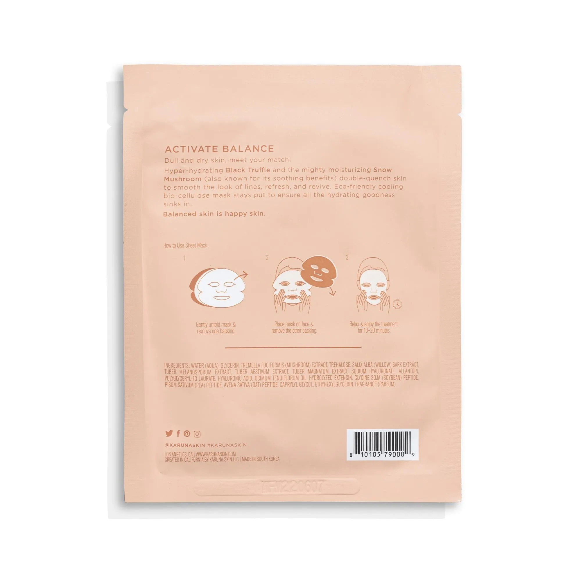 Karuna Quench Bio-Cellulose Sheet Mask