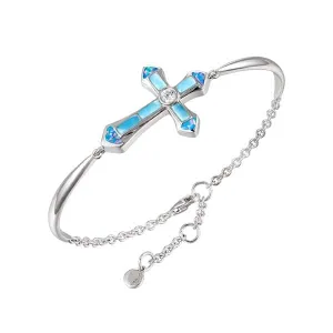 Larimar & Opal Ke'a Cross Bracelet