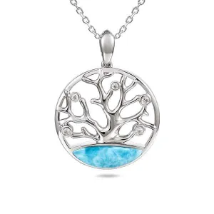 Larimar Coral of Life Pendant