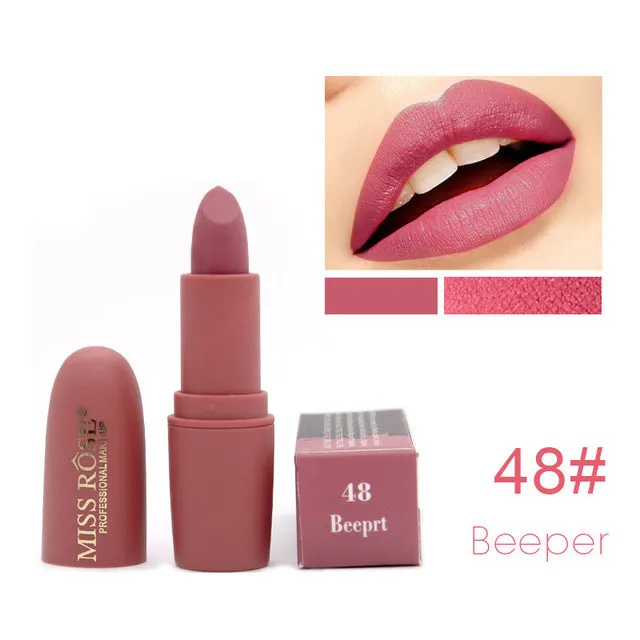 Miss Rose Brand Beauty Matte Moisturizing Lipstick Makeup  Lipsticks Lip Stick Waterproof Lipgloss Mate Lipsticks Cosmetic