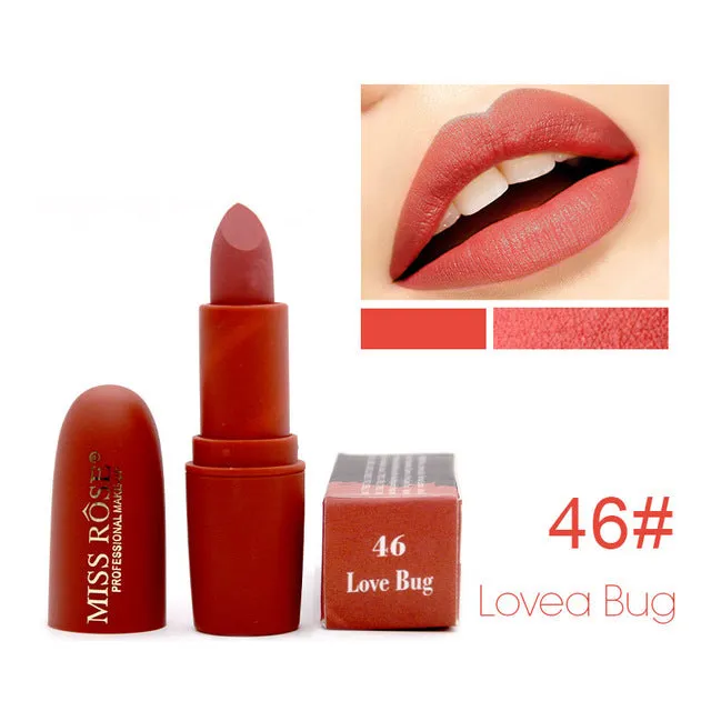 Miss Rose Brand Beauty Matte Moisturizing Lipstick Makeup  Lipsticks Lip Stick Waterproof Lipgloss Mate Lipsticks Cosmetic