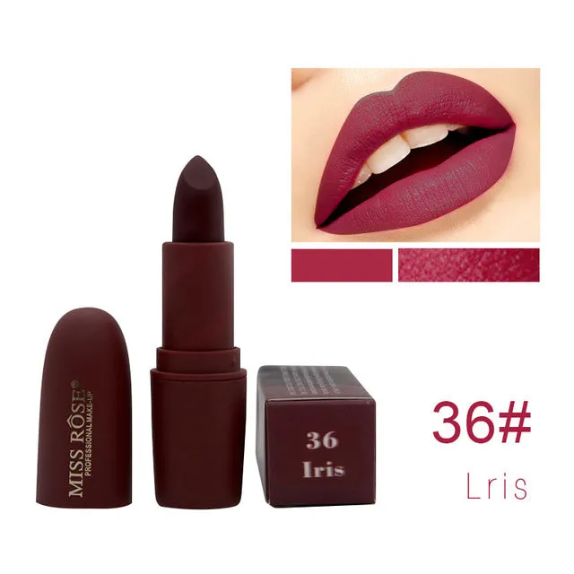 Miss Rose Brand Beauty Matte Moisturizing Lipstick Makeup  Lipsticks Lip Stick Waterproof Lipgloss Mate Lipsticks Cosmetic