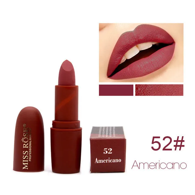 Miss Rose Brand Beauty Matte Moisturizing Lipstick Makeup  Lipsticks Lip Stick Waterproof Lipgloss Mate Lipsticks Cosmetic