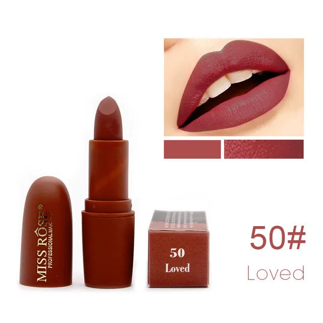 Miss Rose Brand Beauty Matte Moisturizing Lipstick Makeup  Lipsticks Lip Stick Waterproof Lipgloss Mate Lipsticks Cosmetic