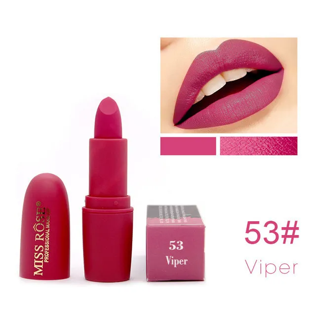 Miss Rose Brand Beauty Matte Moisturizing Lipstick Makeup  Lipsticks Lip Stick Waterproof Lipgloss Mate Lipsticks Cosmetic