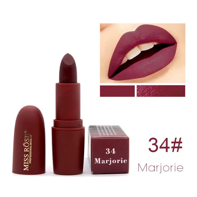 Miss Rose Brand Beauty Matte Moisturizing Lipstick Makeup  Lipsticks Lip Stick Waterproof Lipgloss Mate Lipsticks Cosmetic