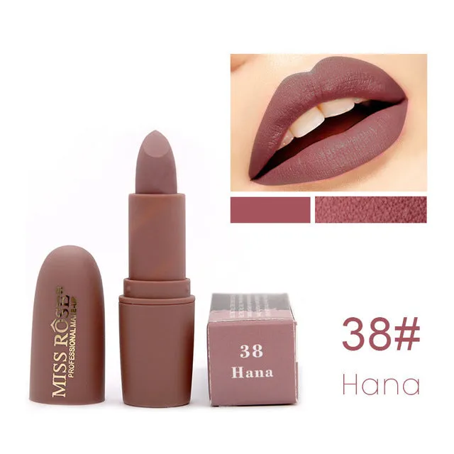 Miss Rose Brand Beauty Matte Moisturizing Lipstick Makeup  Lipsticks Lip Stick Waterproof Lipgloss Mate Lipsticks Cosmetic