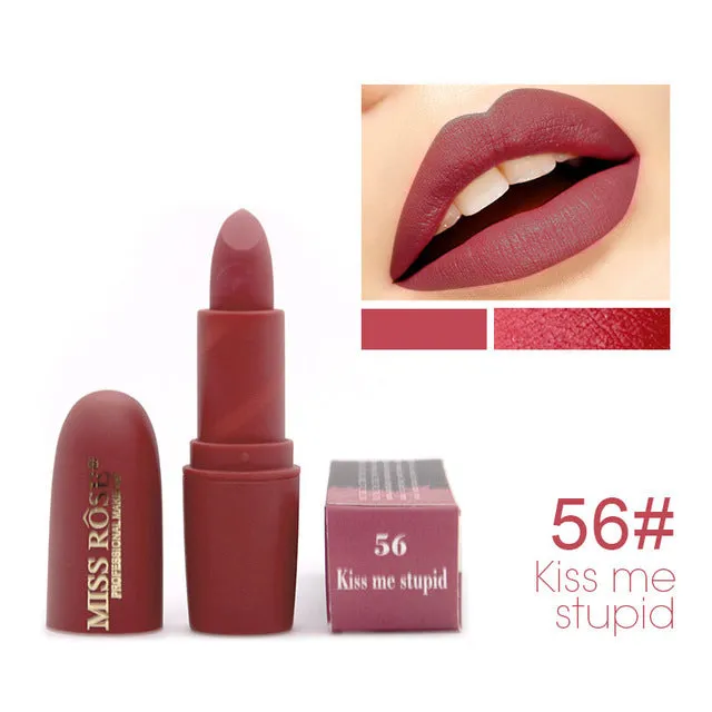 Miss Rose Brand Beauty Matte Moisturizing Lipstick Makeup  Lipsticks Lip Stick Waterproof Lipgloss Mate Lipsticks Cosmetic