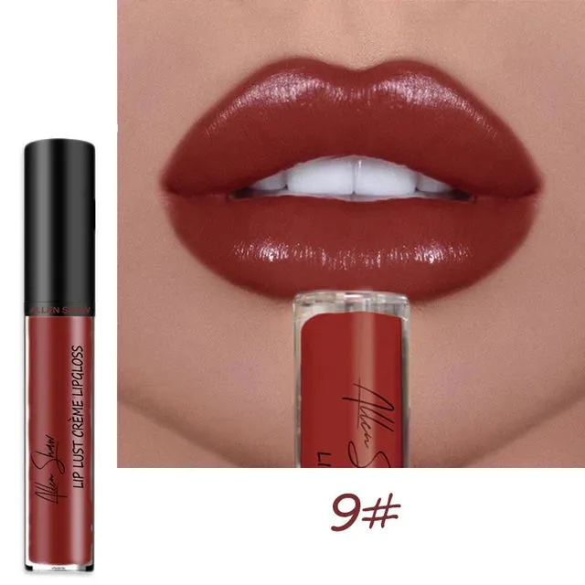 Nude Shiny Liquid Lip Glaze Matte Glitter Shimmer Moisturizing Lip Gloss Long-lasting Lipstick