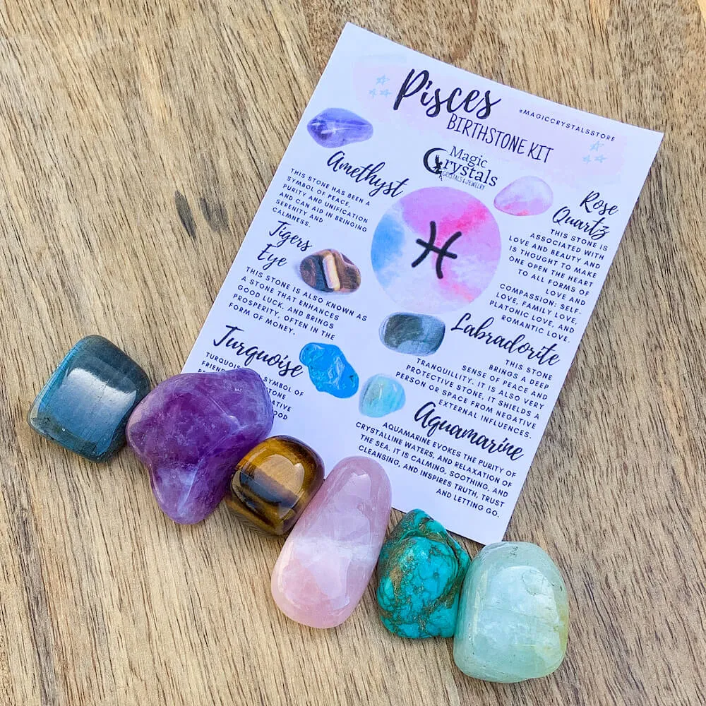 Pisces Birthstones Crystal Set