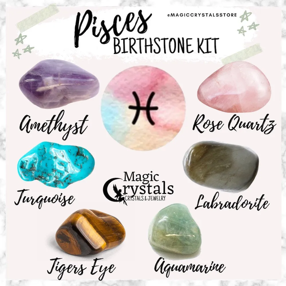 Pisces Birthstones Crystal Set