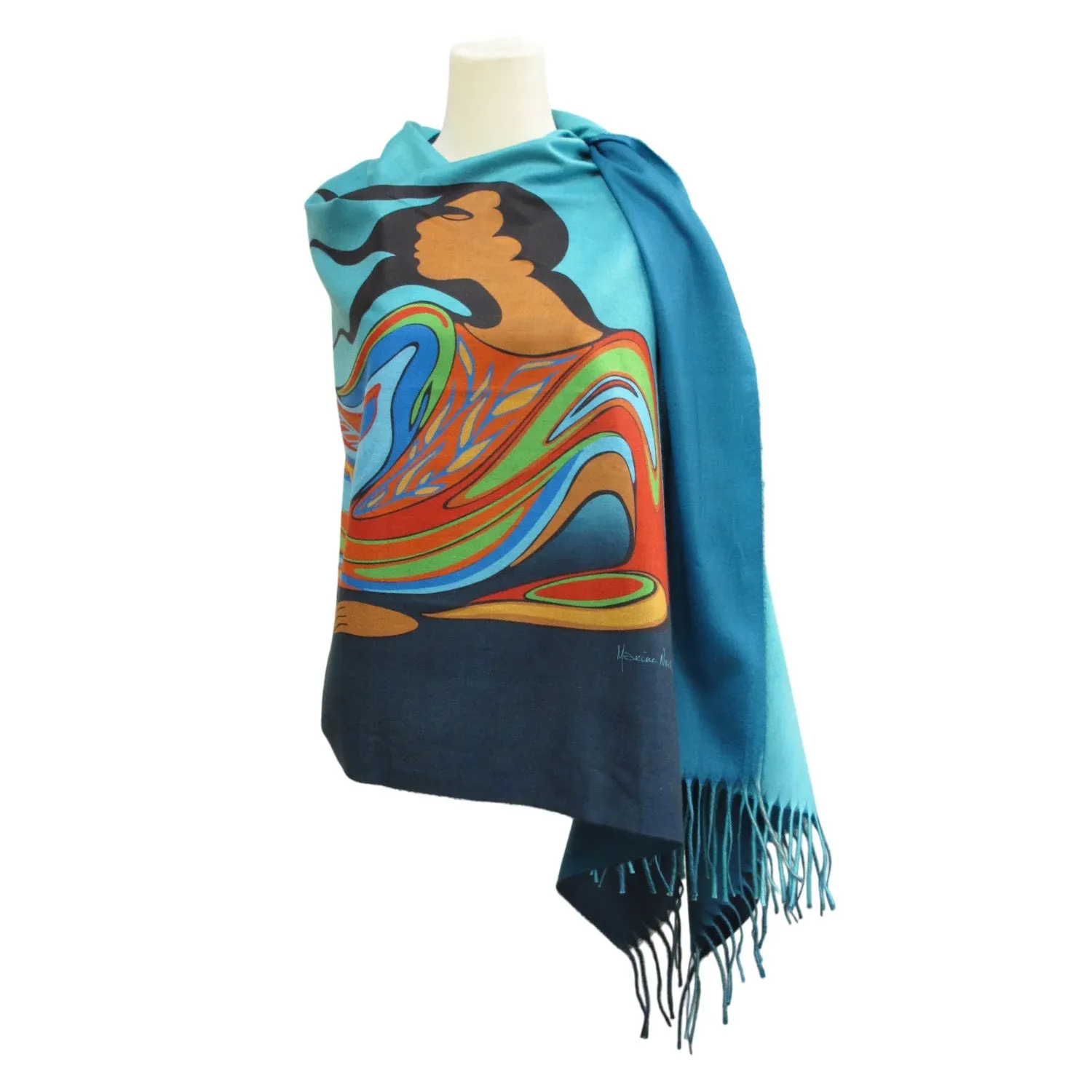 "Mother Earth" Eco-Shawl by Native Artist Maxine Noel