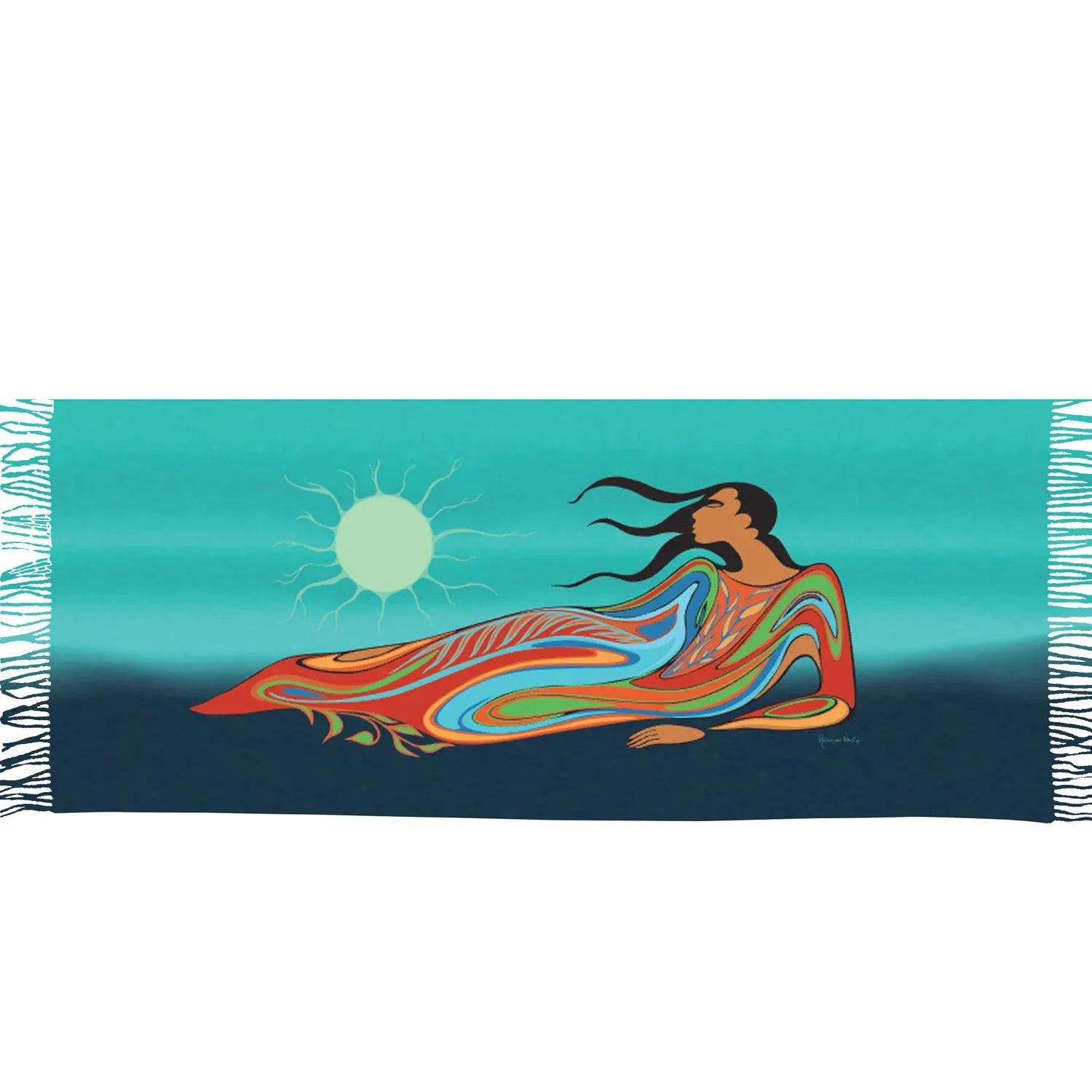 "Mother Earth" Eco-Shawl by Native Artist Maxine Noel