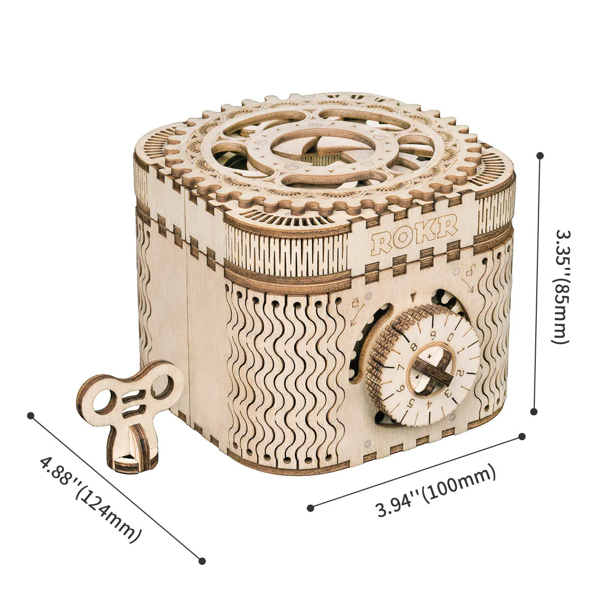 ROKR Treasure Box Mechanical Gears 3D Wooden Puzzle LK502