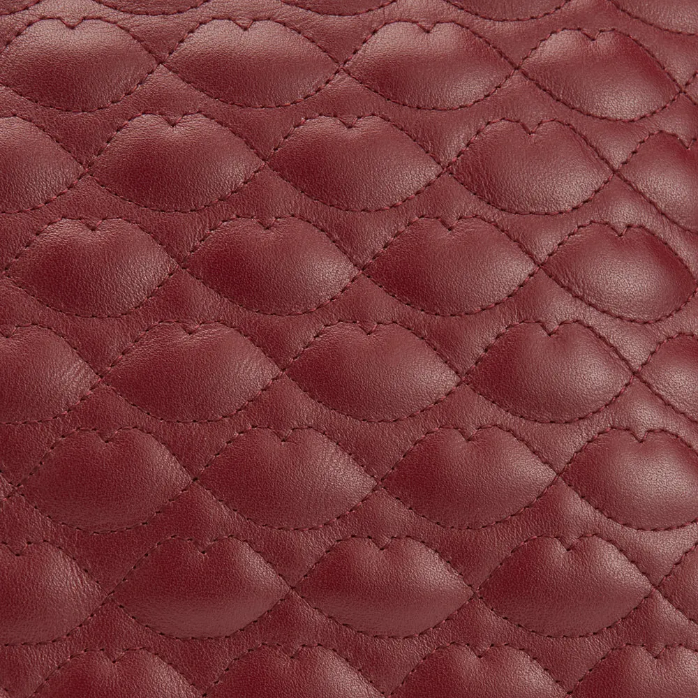 ROSEWOOD MEDIUM QUILTED LIP LEATHER CALLIE CROSSBODY BAG