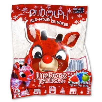 Rudolph Red Nosed Reindeer Lip Pop Lollipops