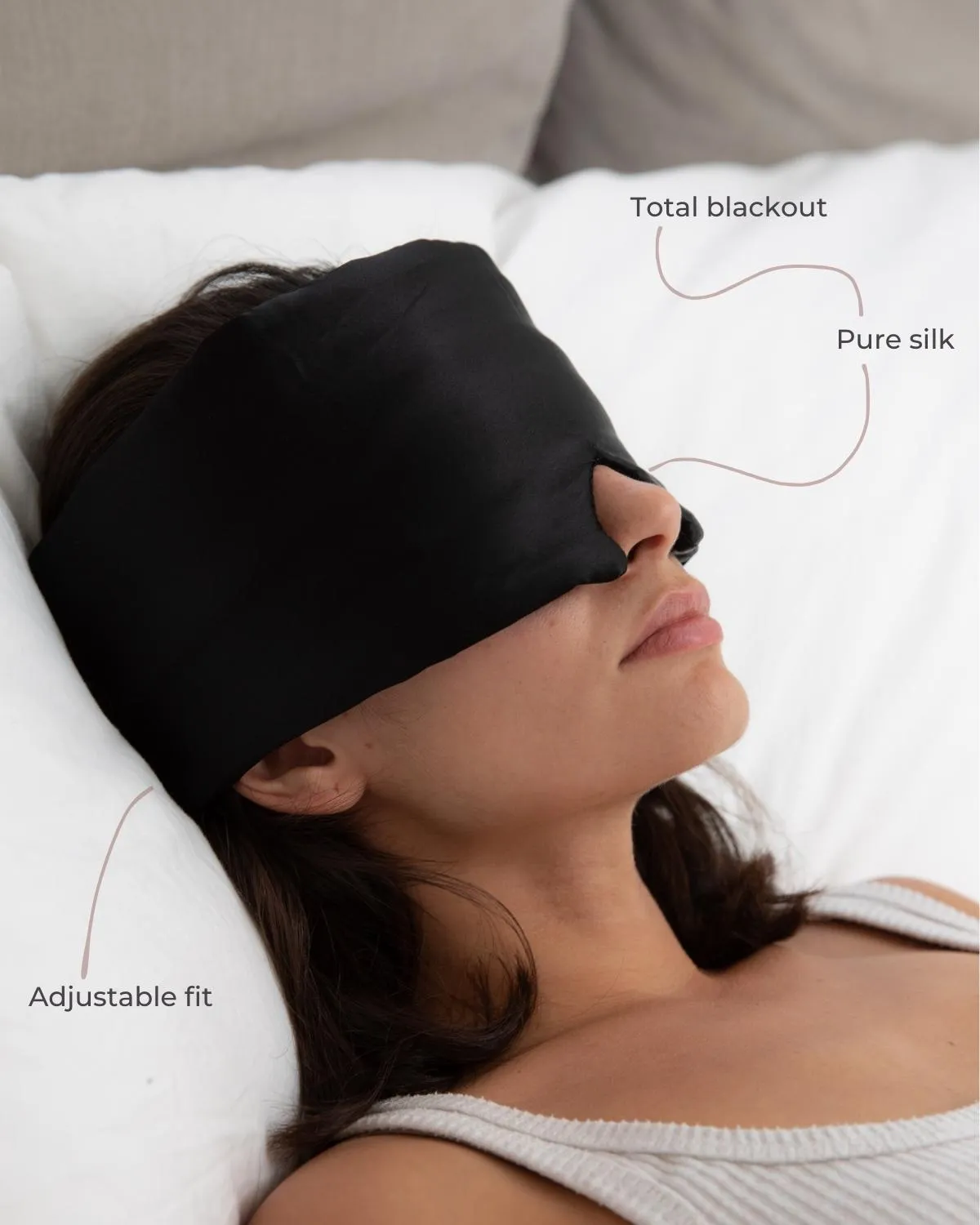 Silk Blackout Eye Mask - Midnight Black