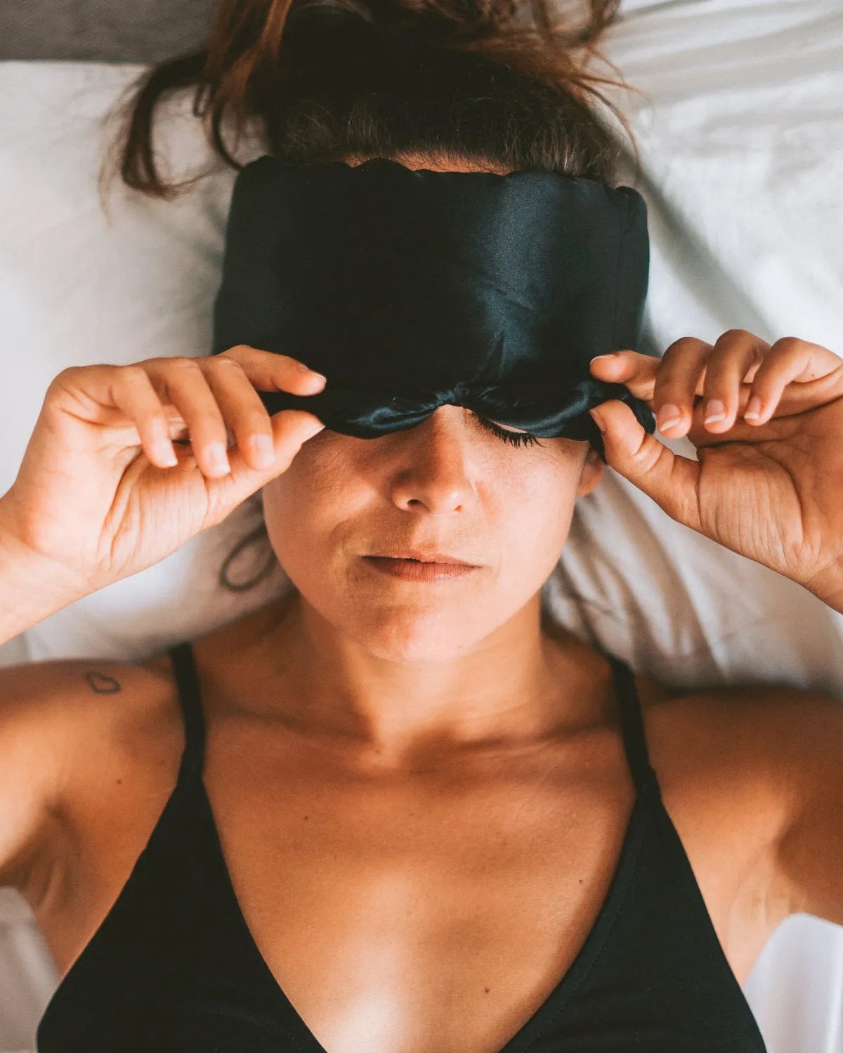 Silk Blackout Eye Mask - Midnight Black