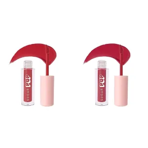 SUGAR POP Matte Lipcolour - 07 Wine (Berry Red) – 1.6 ml - Lasts Up to 8 hours l Red Lipstick & SUGAR POP Matte Lipcolour - 14 Brick (Red with hints of orange) – 1.6 ml l Non-Drying, Smudge Proof