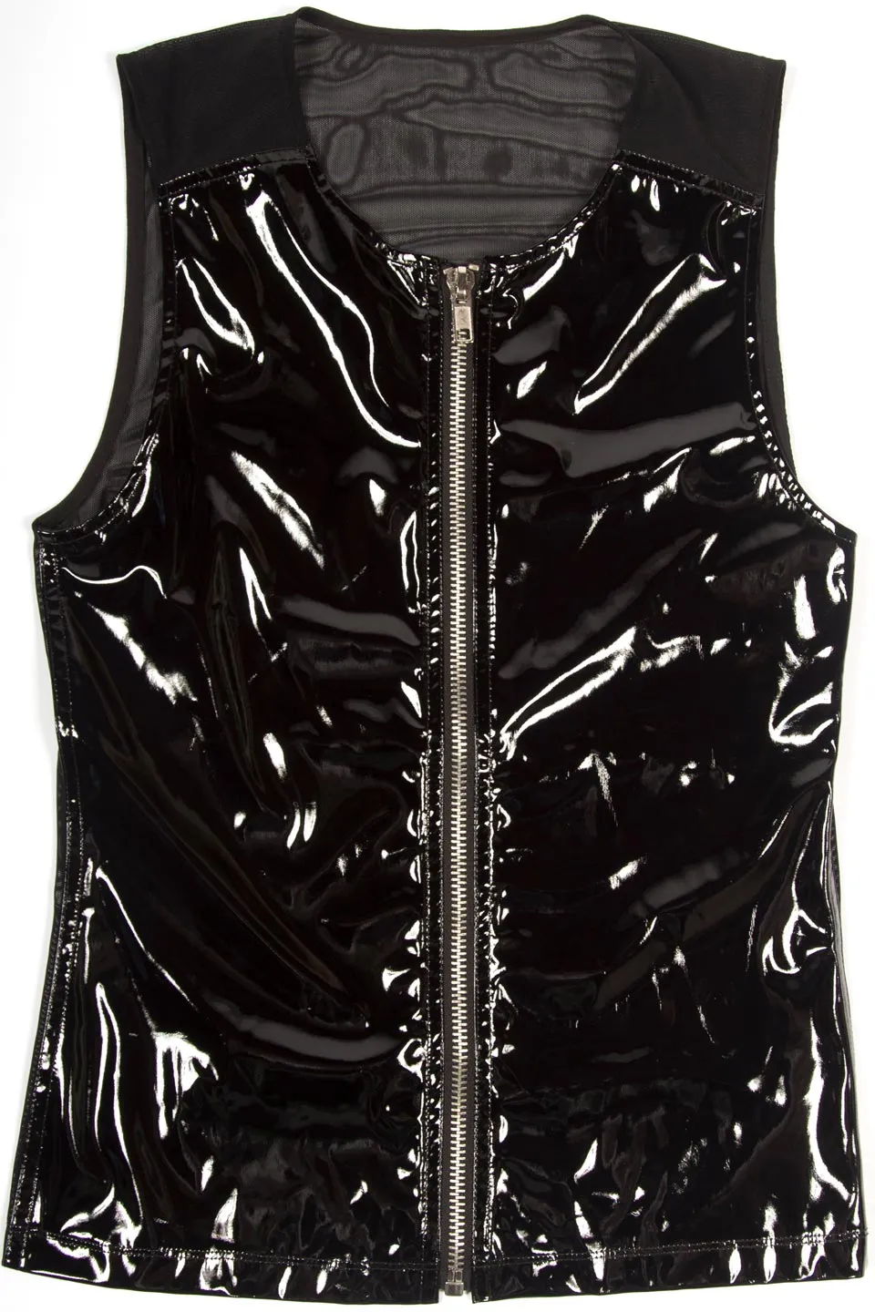 Vintage Zip Front PVC Top