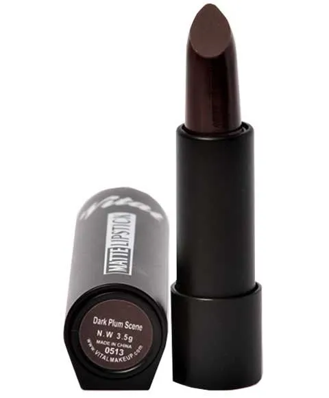 Vital Makeup  Matte Lipstick Dark Plum Scene